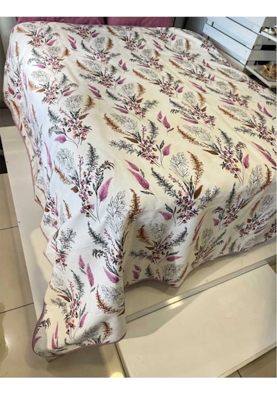 Renkli Çiçek Desenli Tek Kişilik Pike 160x240 Cm Canlı, Neşeli Ve Hafif Yaz Konforu Renkli