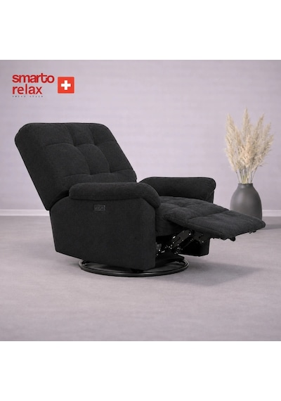 Smarto Relax Porto Comfort Elektrikli Döner Sallanan Tv Koltuğu Kontrol Panel... Siyah