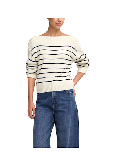 Only Onlkatia Ls Kayık Yaka Kadın Triko 15374823 Krem