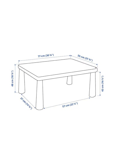 Mammut Çocuk Masası Yeşil Dikdörtgen 77x55 Cm Yeşil