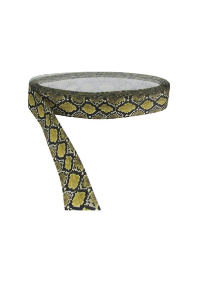 Yılan Derisi Resimli Grogren Kurdela 2.5 Cm-1 Metre 6