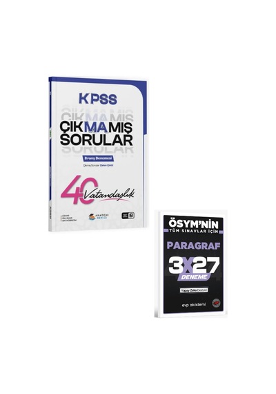 Akademi Denizi 2027 Kpss Vatandaşlık Çıkmamış Sorular 40 Deneme Çözümlü+ Evp Akademi Paragraf