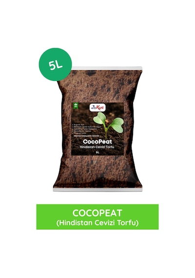 Bykurt Cocopeat Hindistan Cevizi Torfu %100 Doğal Torf Ve Bitki Toprağı Sinek Yapmaz 5 Litre