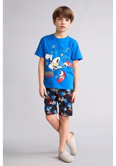 Defacto Sonıc The Hedgehog Regular Fıt 2li Pijama Takımı Erkek Çocuk H4109a826hsbe64 Mavi-be64