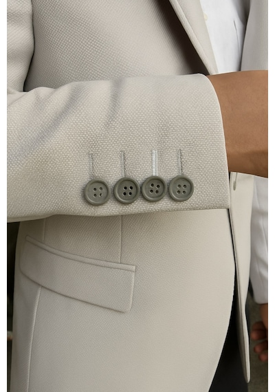 Plus Scorpion Erkek Açık Gri Blazer Ceket Slim Fit, Şık Ve Hafif Kumaş, Tek Düğmeli Açık Gri