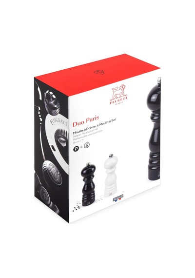 Paris Karabiber-tuz Değirmen Set Siyah-beyaz 18cm Çok Renkli