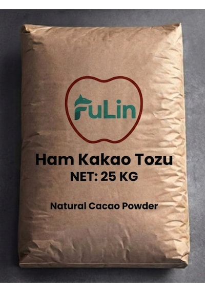 Fulin Gıda Ham Kakao Tozu %10-12 Yağlı İşlem Görmemiş Saf Kakao Raw Cocoa 25 KG