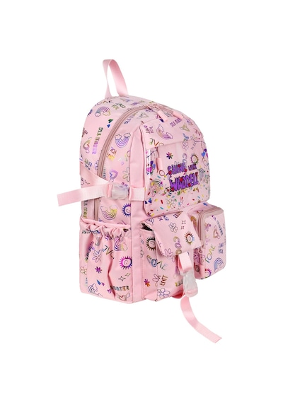 Waddell Kawaii Kore Tarzi Twil Kumas Desenli Sirt Cantasi Beslenme Cantasi Ve Kalemlikli Uclu Se Pembe