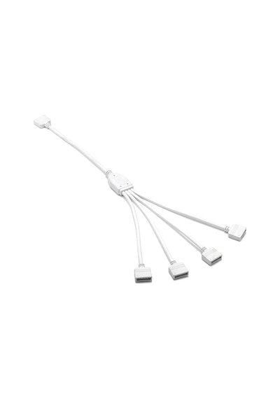 4 Yollu Beyaz Rgb Led Şerit Splitter Bağlantı Kablosu Dc 5v-12v Y Şekli Uzatma Kablosu Çoklayacı Çoğaltıcı Konnektör Adaptör 5050 3528