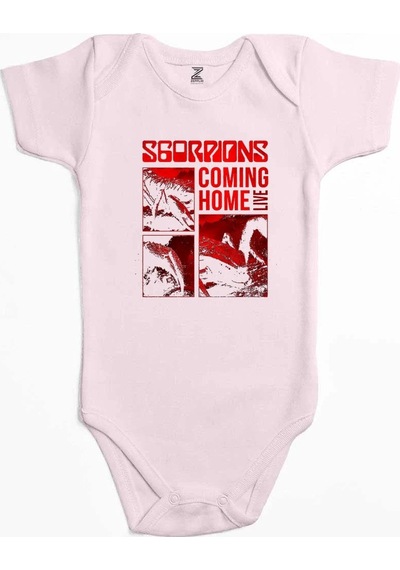 Zepplin Giyim Scorpions Coming Home Pembe Bebek Body Zıbın