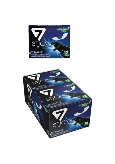 7stıck Sekersız 12lı Karışık Meyve Aromalı Sakız 33gr 12 Adet