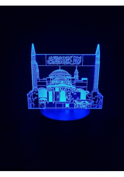 3d Ayasofya Figürlü Gece Lambası Çok Renkli