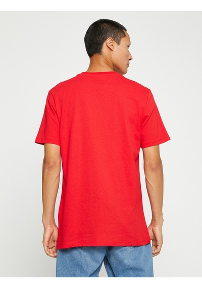 Koton Basic Tişört Slim Fit Bisiklet Yaka Kısa Kollu Pamuklu Kırmızı 3sam10057hk Kırmızı