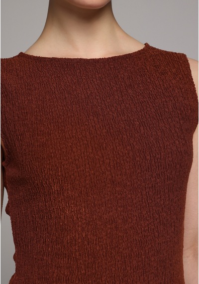 Colin's Colins Slim Fit Kolsuz Kadın Kahverengi Atlet Cl1078620 Q1.v2 Cor Cinnamon