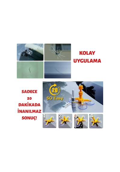 Araç Camı Çatlak Tamir Kiti (Full Set) N11.1404