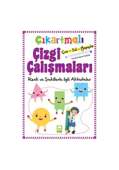Çıkartmalı Çizgi Çalışmaları Renk Ve Şekillerle İlgili Aktiviteler - Rxlu-595291