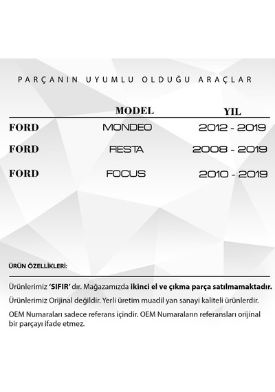 Ford Focus,fiesta İçin Otomatik Vites Pedal Lastiği