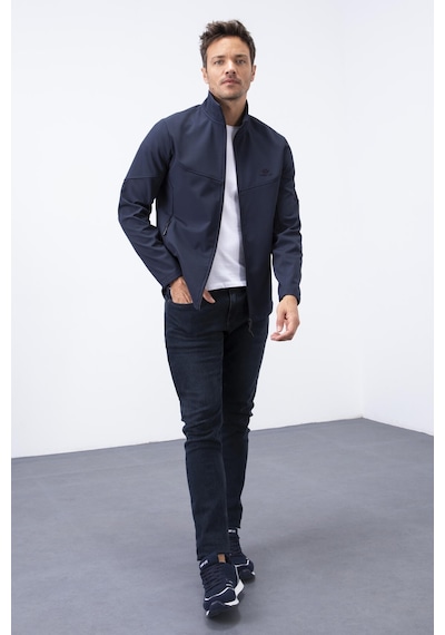 Tommylife Tommy Life Lacivert Fermuarlı Dik Yaka Su Ve Rüzgar Geçirmez Softshell Erkek Mont - 88050 Lacivert