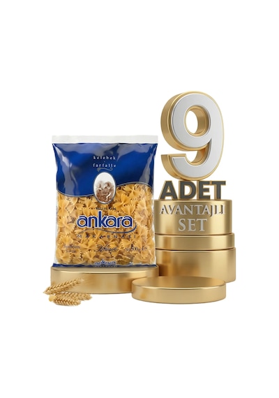 Ankara Kelebek Makarna 9x500 Gr