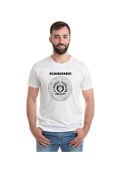 Rammistein Baskılı Beyaz Erkek Tshirt (530961306)