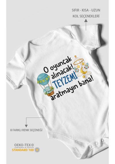 Morivokids Teyzeye Özel Kısa Kollu Bebek Body %100 Pamuk Zbn312-kk Beyaz