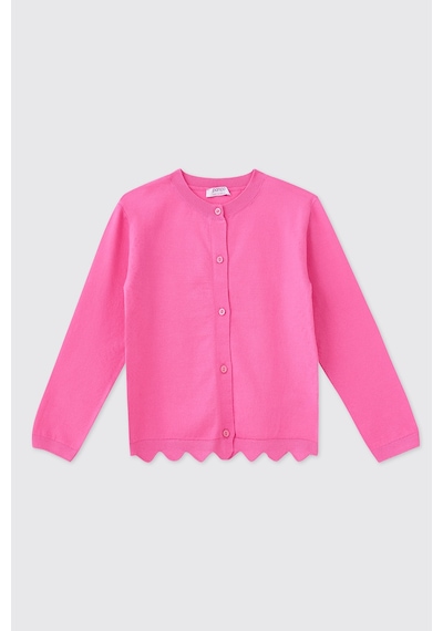 Panço Kız Çocuk Pembe Triko Hırka