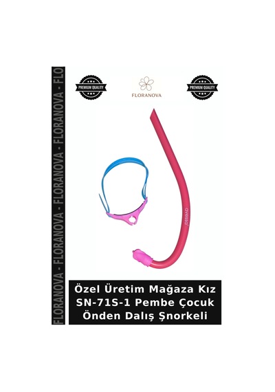 Özel Üretim Mağaza Kız Sn-71s-1 Pembe Çocuk Önden Dalış Şnorkeli