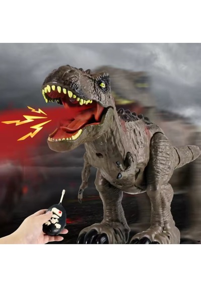 Uzaktan Kumandalı Dinozor T-rex Sesli Işıklı Jurassic World Modeli Dinazor 32 Cm Çok Renkli