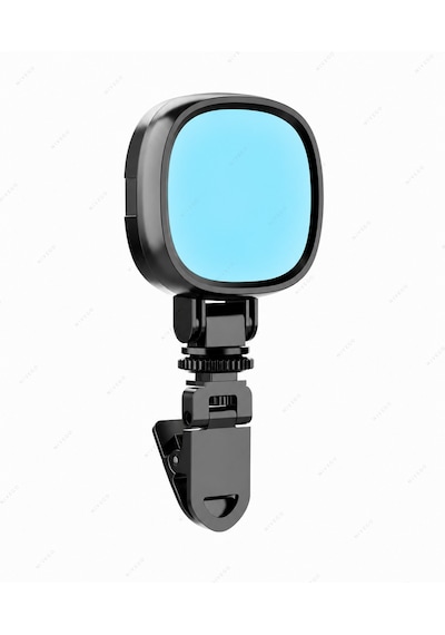 Blc Rgb Klipsli Led Işık 1200mah Bataryalı Type-c Şarjlı Selfie Video Çekim Telefon Laptop Monitör Kitap Okuma Lambası 360 Dönebilen Siyah