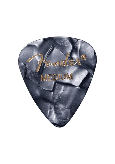 Fender 1980351843 Premium Celluloid 351 Shape Medium Gitar Penası Black Moto Siyah İnci Desen Esnek Ve Dayanıklı Orta Kalınlık 12'li