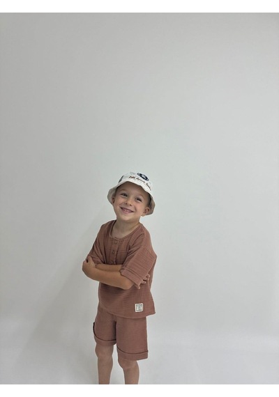 Oliven The Kid Oliventhekid Müslin Unisex Çocuk Takım Gül Kurusu Gülkurusu