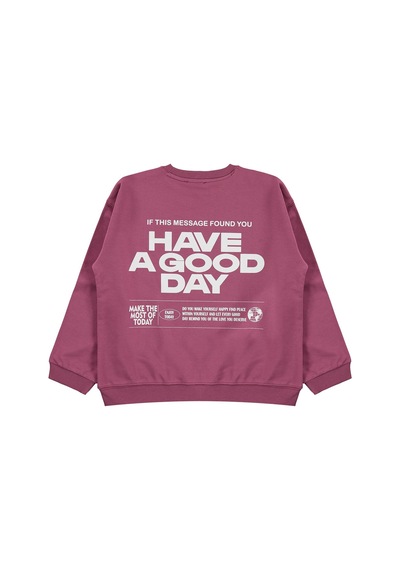 Civil Girls Make The Most Baskılı 10-13 Yaş Sweatshirt - Lila Mürdüm