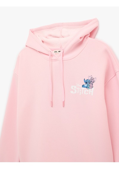 Koton Stitch Lisanslı Kapüşonlu Arkası Baskılı Oversize Sweatshirt Pembe 6wal10692ık Gülkurusu Koton Stitch Lisanslı Kapüşonlu Arkası Baskılı Oversize Sweatshirt Pembe 6wal10692ık Gülkurusu