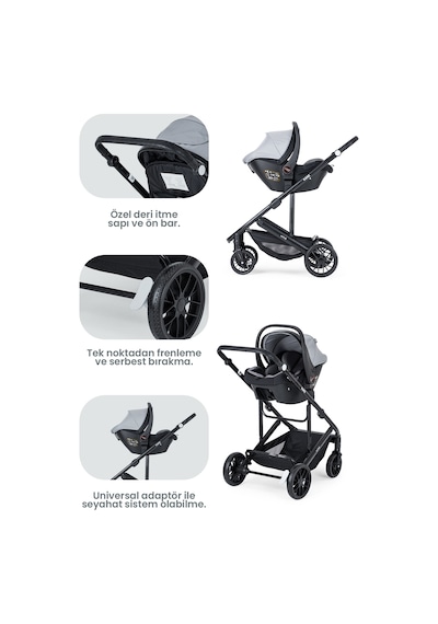 Kanz Echo Travel Sistem Bebek Arabası Gri