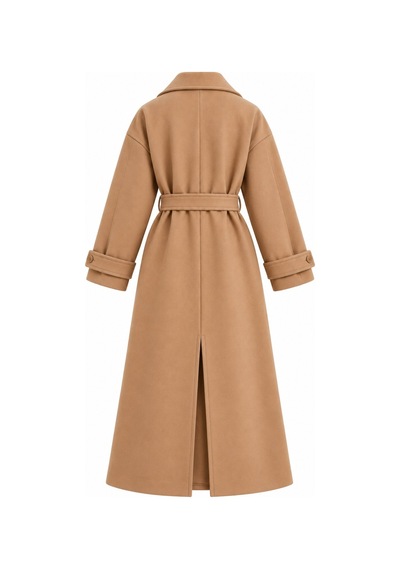 Laluvia Camel Frankfurt Uzun Kaşe Kaban - 2y408021