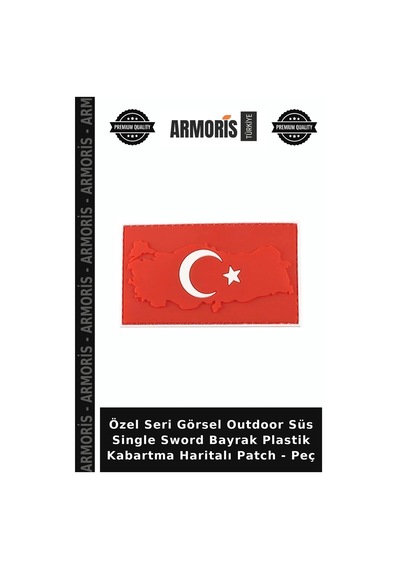 Özel Seri Görsel Outdoor Süs Single Sword Bayrak Plastik Kabartma Haritalı Patch - Peç Diğer