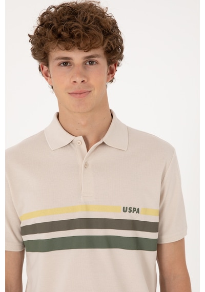 U.S. Polo Assn. Erkek Regular Fit Polo Yaka Taş Tişört 50306811-VR049