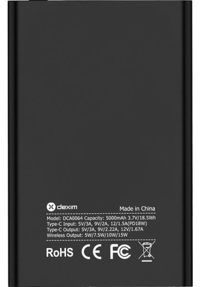 Dexim A16 5000mah Alüminyum Magsafe Taşınabilir Şarj Cihazı Siyah - Dca0064