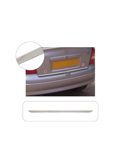 Opel Astra G Uyumlu 1998-2009 Krom Bagaj Alt Çıtası Paslanmaz Çelik