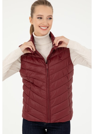 U.s. Polo Assn. Kadın Bordo Yelek Dokuma 50292675-vr014 Bordo