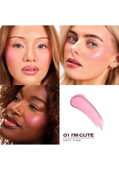 Sacheu Cheek Stay-n Uzun Süre Kalıcı Likit Allık 01 I'm Cute 10 ML