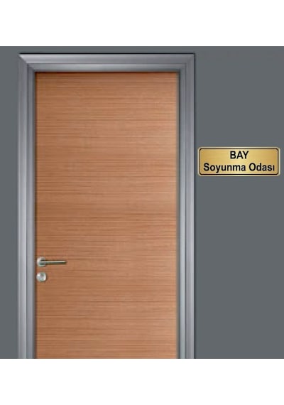 10X20 Cm Bay Soyunma Odası Yazılı Metal Yönlendirme Le
