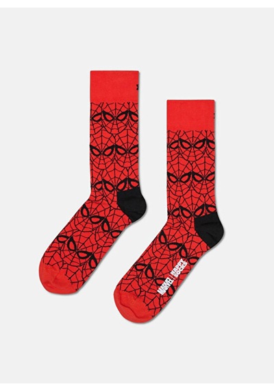 Happy Socks Çok Renkli Erkek Desenli Çorap Marvel Spider-man 3-pack Socks Gif Pudra