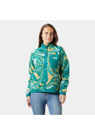 Helly Hansen W Imperıal Prınted Pıle Snap Mont Mavi