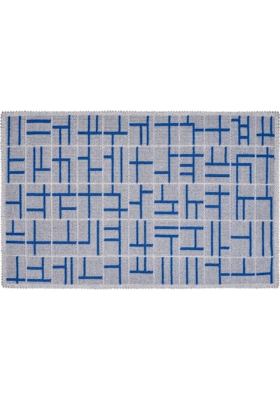 Banyo Paspası 2'li Set Blunity Grid Mavi Mavi