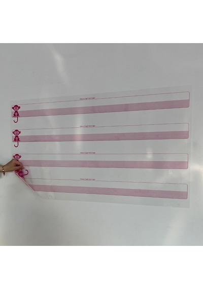 Kılavuz Çizgili Akıllı Kağıt Yazı Tahtası Duvarda İz Bırakmaz Statik Müfredata Uygun 100x56cm