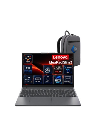 Lenovo IdeaPad Slim 3 15ARP10 83K700PSTRRNP03 Ryzen 7 170 8 GB 2 TB SSD 15.3" W11P Dizüstü Bilgisayar