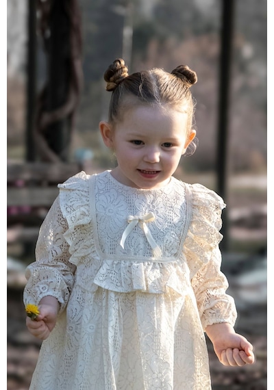 Baby Animals Kız Bebek Elbise Kız Çocuk Elbise Doğum Günü Parti Düğün Elbise Uzun Kol Astarlı Dantelli Bebek Giyi Ekru Baby Animals Kız Bebek Elbise Kız Çocuk Elbise Doğum Günü Parti Düğün Elbise Uzun Kol Astarlı Dantelli Bebek Giyi Ekru