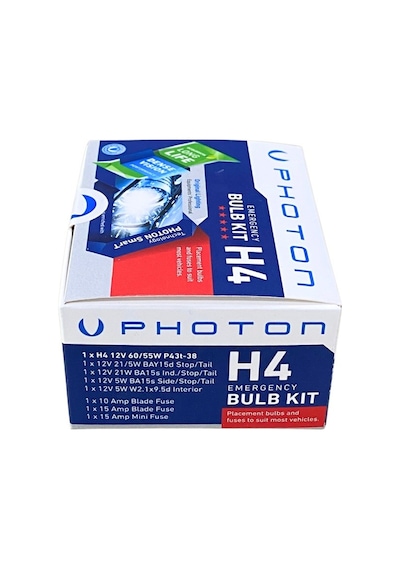 Photon 12v H4 Ampul-sigorta Seti Acil Set 8 Parça