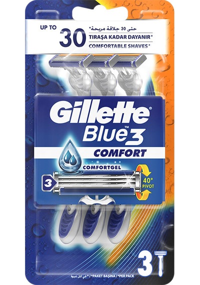 3 Adet Gillette Blue 3 Tıraş Bıçağı 3'lü Comfort